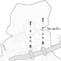 Kit tornillería para Smart Bar S900A/Smart Mount S901A Givi