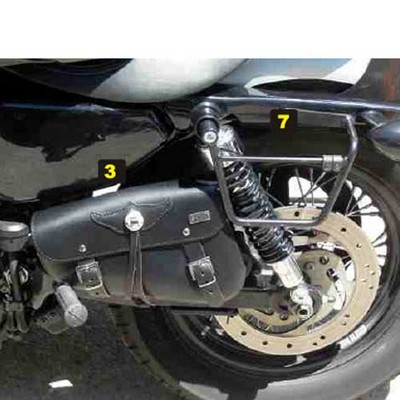SPAAN Soporte para alforjas Klick Fix Harley Davidson Sportster XLM-XLN-XL