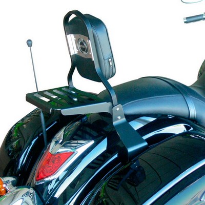 SPAAN Respaldo con porta NEGRO - KAWASAKI VULCAN VN1700 Voyager y Vaquero