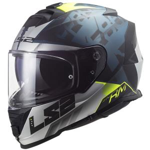 Casco LS2 Storm Sprinter plata-cobalto talla M