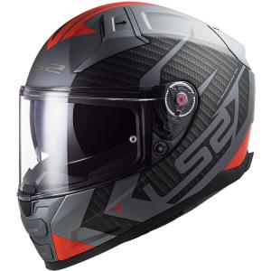 Casco LS2 Vector II Splitter titanio-rojo