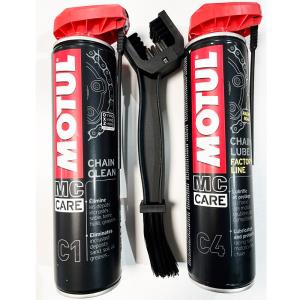 Kit limpieza para cadena de moto MOTUL