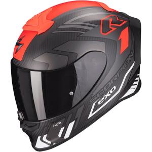 Casco Scorpion Exo-R1 Evo Carbon Air Supra negro mate y rojo