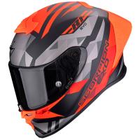 Casco moto Scorpion EXO-R1 EVO II AIR VALERE Negro Mate Rojo