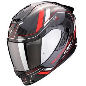 Casco moto Scorpion Exo-1400 Evo II Carbon Air Mirage rojo