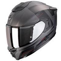 Casco moto Scorpion EXO-1500 AIR DUAL Plata Mate Negro Rojo