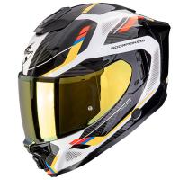 Casco moto Scorpion EXO-1500 AIR SLEEK Blanco Azul Amarillo