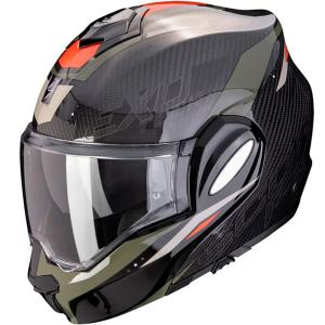 Casco moto Scorpion EXO-TECH EVO Carbono ROVER Negro-Verde