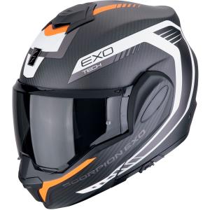Casco moto Scorpion Exo-Tech EVO Carbon Cosy Negro Mate Naranja
