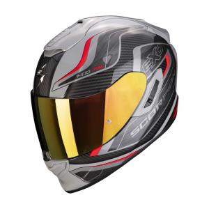 Casco moto Scorpion Exo-1400 Attune gris-rojo