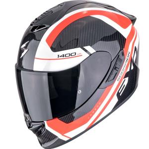 Casco moto Scorpion Exo-1400 Evo II ENKO Negro Rojo Blanco