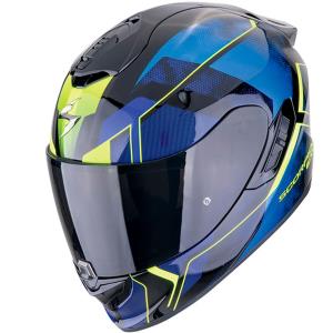 Casco moto Scorpion Exo-1400 Evo II AIR INTENSIO Negro Azul