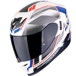 Casco moto Scorpion Exo-520 Air LENA Blanco Perla Azul