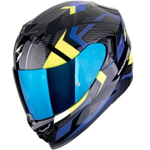 Casco moto Scorpion Exo-520 Air SENSUS Negro Azul Amarillo Neon