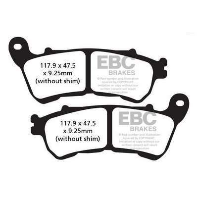 pastillas de freno ebc semi sinterizadas -v fa640v