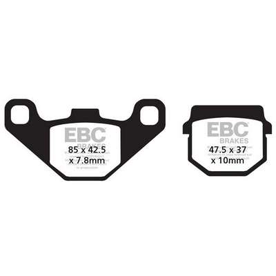 pastilla de freno ebc sinterizada scooter hh sfa083-2hh