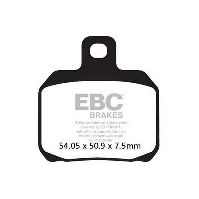 pastilla de freno ebc sinterizada scooter hh sfa266hh