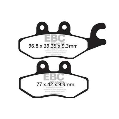 pastilla de freno ebc sinterizada scooter hh sfa418hh