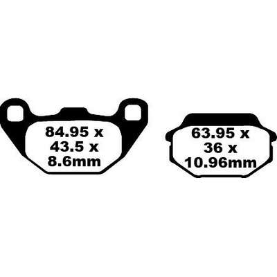 pastilla de freno ebc organica scooter sfa305