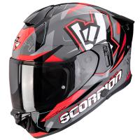 Casco moto Scorpion EXO-530 AIR ROK Gris Negro Rojo