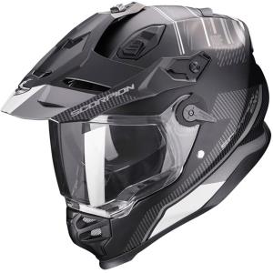 Casco moto Scorpion ADF-9000 AIR DESERT Negro mate Plata