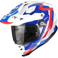 Casco moto Scorpion ADF-9000 AIR PATROL Blanco Azul Rojo