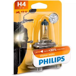 bombilla moto philips de óptica halógena h4 vision