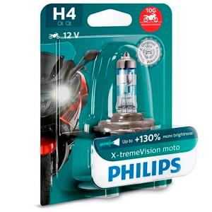 bombilla moto philips de óptica halógena h4 x-treme vision