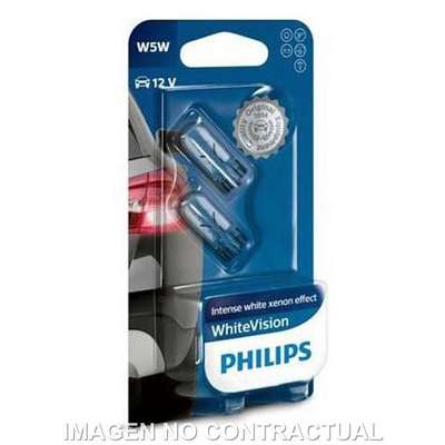 bombilla moto philips todo cristal w5w white vision