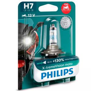 bombilla moto philips de óptica halógena h7 x-treme vision