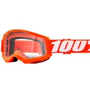 Gafas 100% Strata 2 Naranja-Blanco pantalla transparente