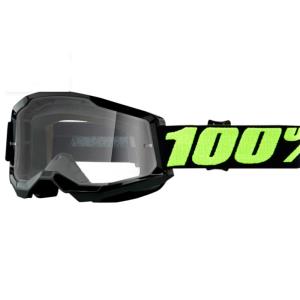 Gafas 100% Strata 2 Negro-Flúor pantalla transparente