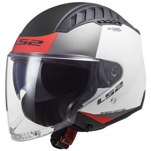 Casco LS2 Copter Urbane blanco-rojo