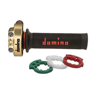 mando gas domino xm2 dorado con puños 3846-03