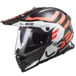 Casco LS2 Pioneer Adventurer negro-blanco talla M