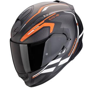Casco moto Scorpion EXO-491 KRIPTA Negro Mate Naranja