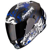 Casco moto Scorpion EXO-491 SPECTOR Negro Mate Azul