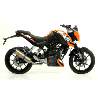 Escape Arrow aluminio fondo carbono Thunder KTM Duke 125 11-16 Duke 200 11-14