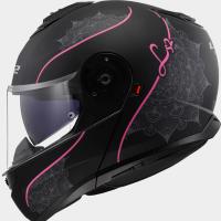 Casco LS2 Strobe II Lux Negro Mate Rosa