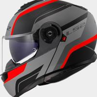 Casco LS2 Strobe II MONZA Negro Mate Rojo Gris