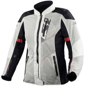 Chaqueta moto mujer LS2 Alba gris claro 3XL