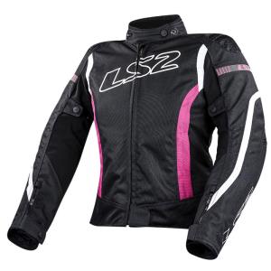 Chaqueta moto mujer LS2 Gate negro-rosa