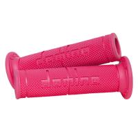 Puños moto domino carretera fucsia abierto