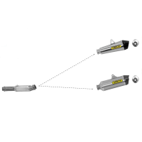Conector acero adaptador Arrow KTM 1290 SuperDuke 14- Â· 2
