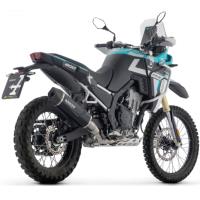 Escape negro Arrow Indy Race Kove 800X Pro-Rally 24- tapa carbono Â· 2