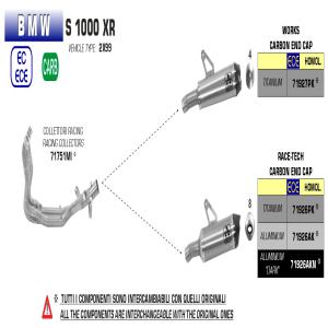 Colector Arrow Bmw S1000XR 20- Â· 2