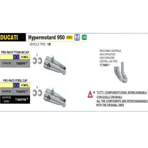 Racord de unión Arrow Titanio DUCATI HYPERMOTARD 950 22- Â· 2