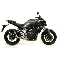 Escape aluminio negro fondo acero Arrow DARK THUNDER MT07 14-, Tracer 700 16- OC Â· 2
