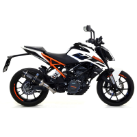 Escape aluminio negro fondo carbono Arrow  KTM Duke 125-390,RC390 17- OC