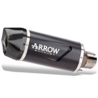 Escape Indy Race EVO aluminio negro fondo en carbono Arrow para CF Moto 800 MT-X 25+